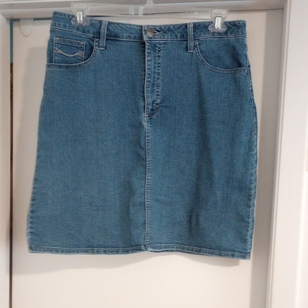 Riders by Lee Blue Denim Pencil Skirt